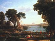 Claude Lorrain Landscape with the Marriage of Isaac and Rebekah Norge oil painting reproduction